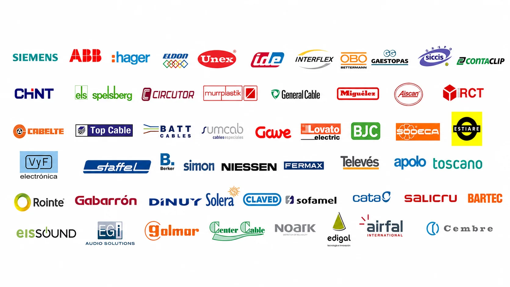 Marcas profesionales de electricidad e instalaciones con las que trabaja Lampista IM